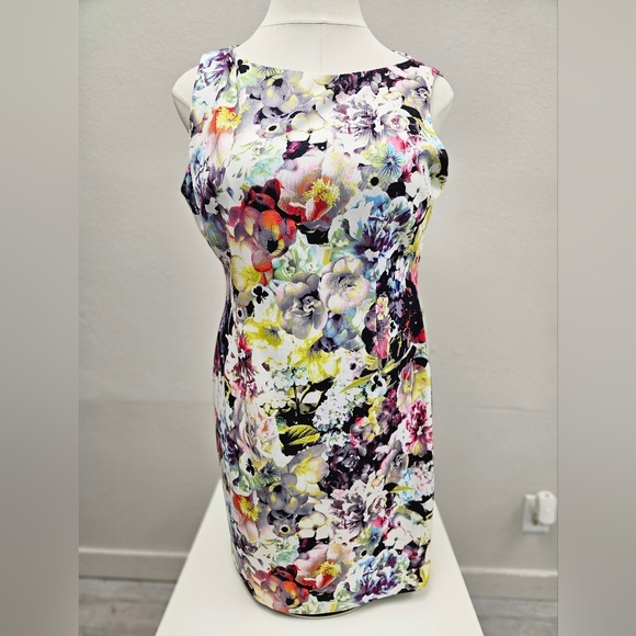 TAHARI Arthur S Levine Floral Multi-Colored Dress BRAND NEW - Picture 3 of 10
